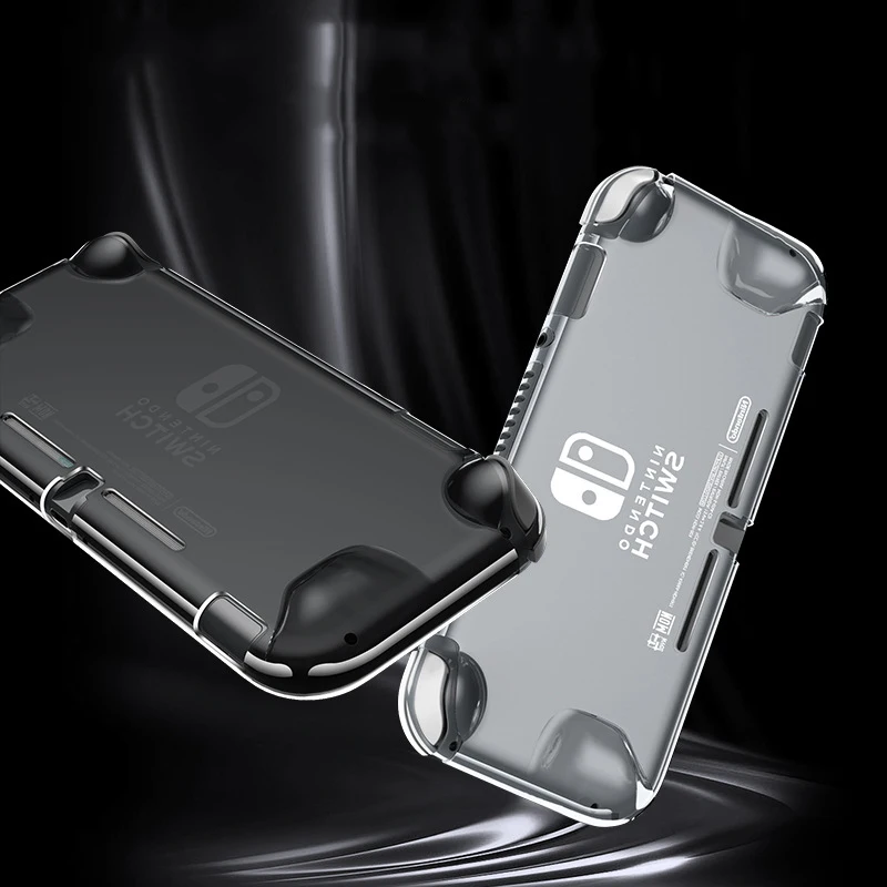 Case For Nintend Switch lite Transparent Clear Cover for nintendo switch mini NS Hard Crystal Shell Screen Tempered Glass Film (8)