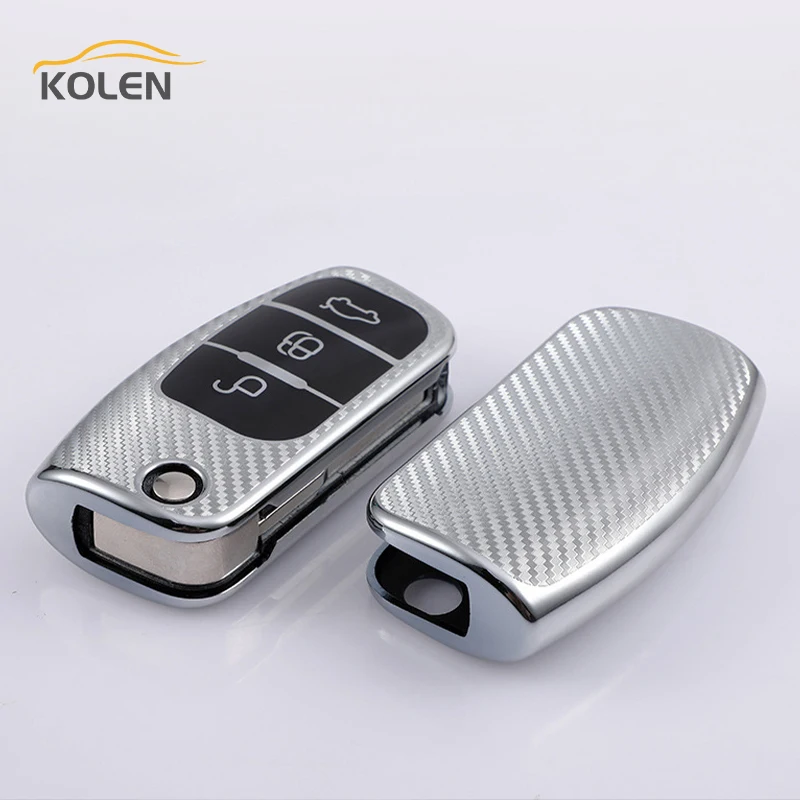 Carbon Fiber TPU Car Flip Key Case Cover For Ford Fiesta Focus 2 Ecosport KUGA Escape C-Max B-Maz Galaxy Shell Fob Accessories 12 Carbon Fiber TPU Car Flip Key Case Cover For Ford Fiesta Focus 2 Ecosport KUGA Escape C-Max B-Maz Galaxy Shell Fob Accessories - H5c35e388e2a54f8a9a5fb2eed5f28f5dN