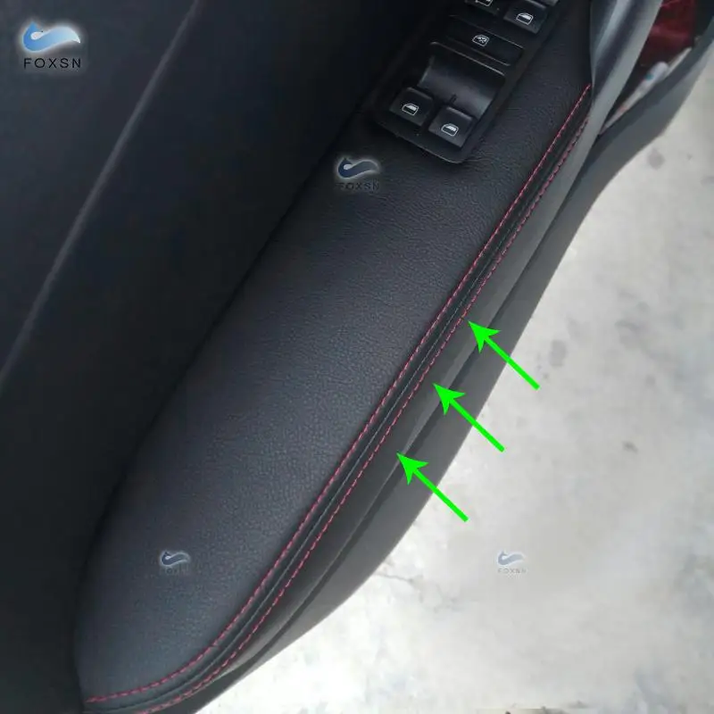

Только хэтчбек для VW Polo 2011, 2012, 2013, 2014, 2015, 2016, кожаная дверная ручка из микрофибры, подлокотник, декоративная панель