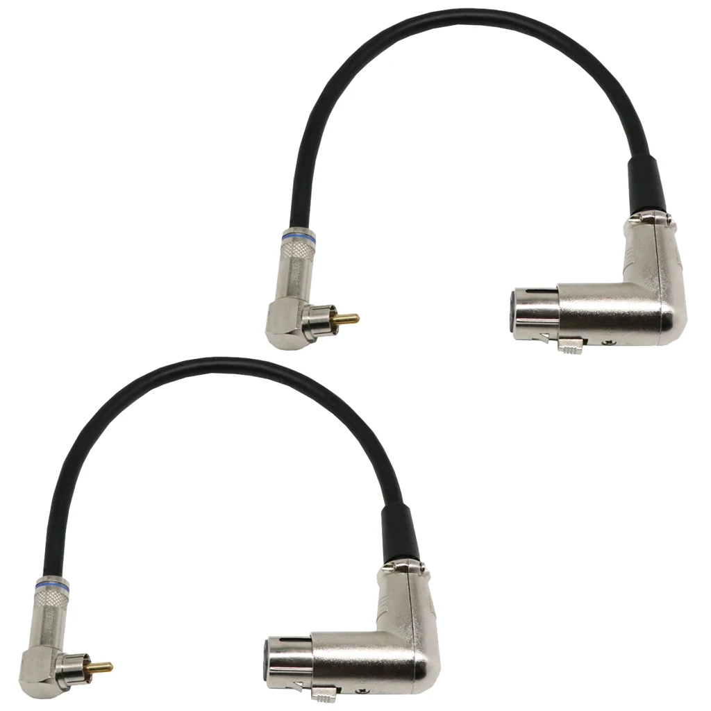2 шт 1ft XLR 3P Женский к RCA Мужской кабель- профессиональная серия- сцена, DJ, Pro, студийный кабель
