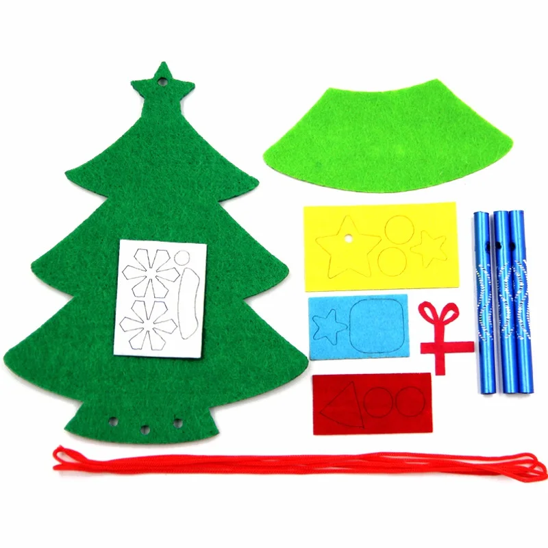 Детский Рождественский Колокольчик для рукоделия, детский Колокольчик для самостоятельной сборки, игрушка-головоломка, Детские ручные игрушки для рукоделия, мультяшное дерево, подвесное украшение