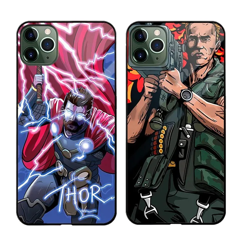 Funny Schwarzenegger case For iPhone 11 pro XR X XS MAX 1985 Arnold movie Commando poster 6 6S 7 8 Plus Phone Cover |
