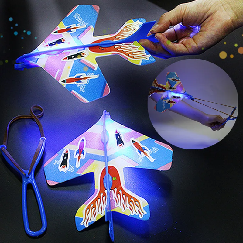 DIY Flash Ejection циклотрон свет самолет Рогатка самолет для детей подарок игрушки