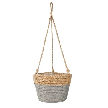 

Woven Baskets for Plants, Indoor Plant Holder,Hanging Planter Basket,Home Decor Macrame Plant Hangers