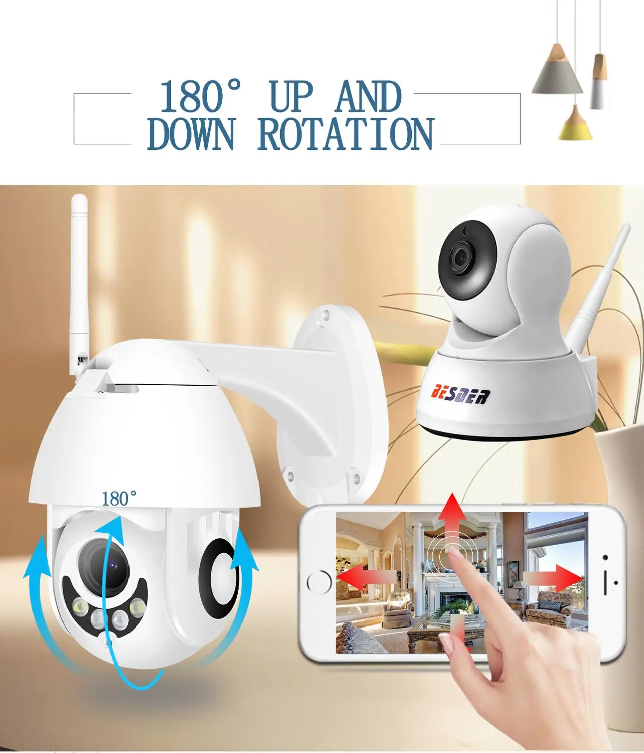 IP камера BESDER HD 1080P PTZ двустороннее аудио ИК ночное видение|cctv surveillance|camera wifi ptzhd 720p ip