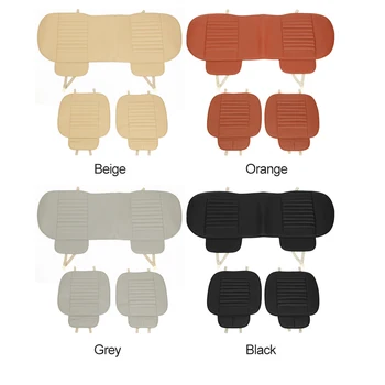 

Hot 3Pcs Car Seat Cushion Car Seat Cover Breathable Bamboo Pad Mat PU Leather for Auto Chair Cushion