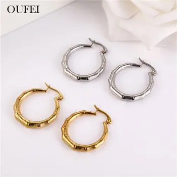 

OUFEI Stainless Steel Earrings For Women Bone Small Hoop Earrings Set Of Earrings Women Fashion Jewelry Accessories