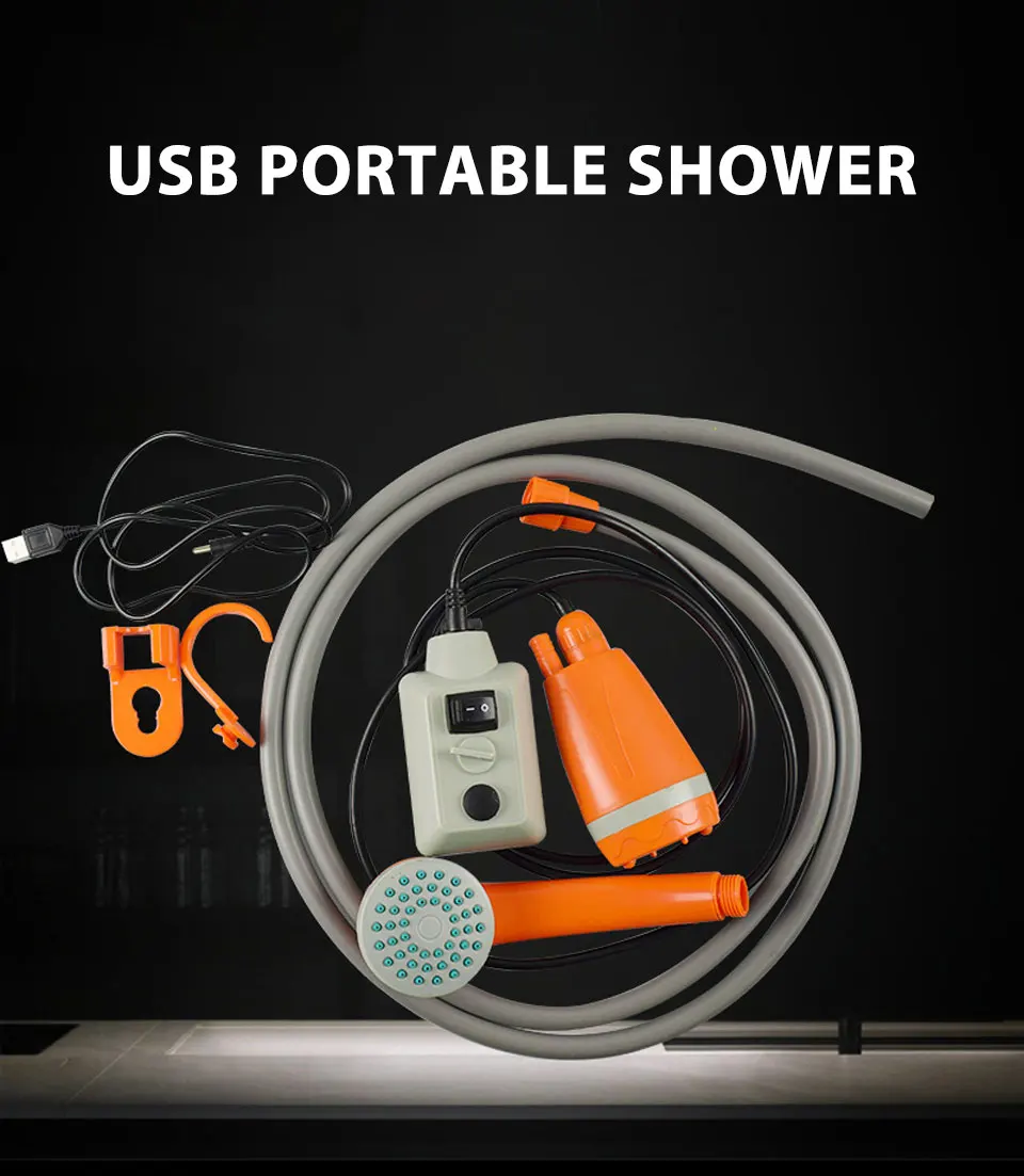 Portable Camping ShowerCar Washer 3.7V Wireless Car Shower DC pump pressure shower Outdoor Travel Caravan Van Pet Water Tank (1)