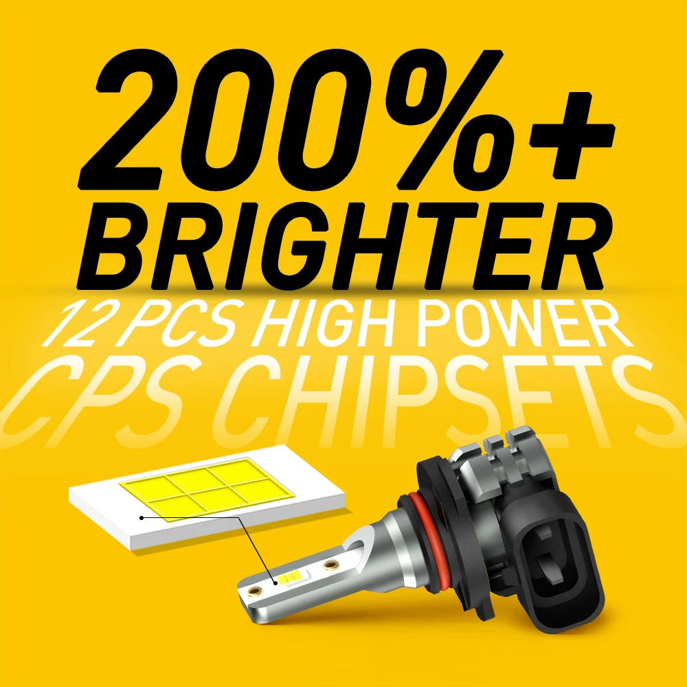 Auxito 2pcs H8 H11 H16 Led Bulbs H10 9145 9140 Led Fog Light