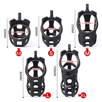 2021 MAMBA Cage Set Lightweight Male Custom Curved Chastity Device Kit Penis Ring Cock Ring Cobra Cages Trainer Belt Sex Toys 2