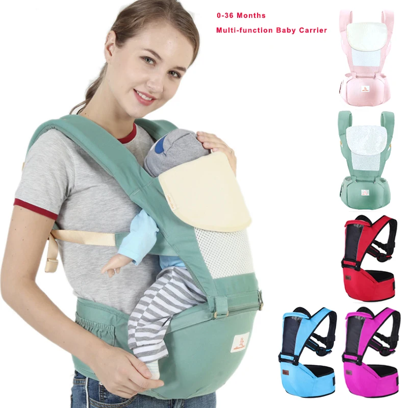 Ergonomic Baby Carrier Infant Baby Hipseat Carrier Front Facing Ergonomic Kangaroo Baby Wrap Sling for Baby Travel Baby stool