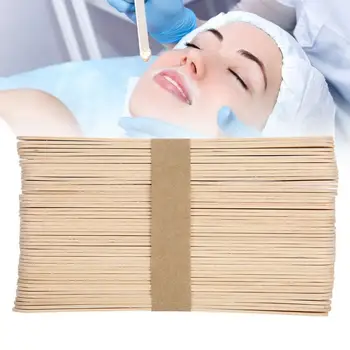 

100pcs Wooden Wax Strips For Depilation Disposable Wax Applicator Sticks Wood Makeup Removal Stick