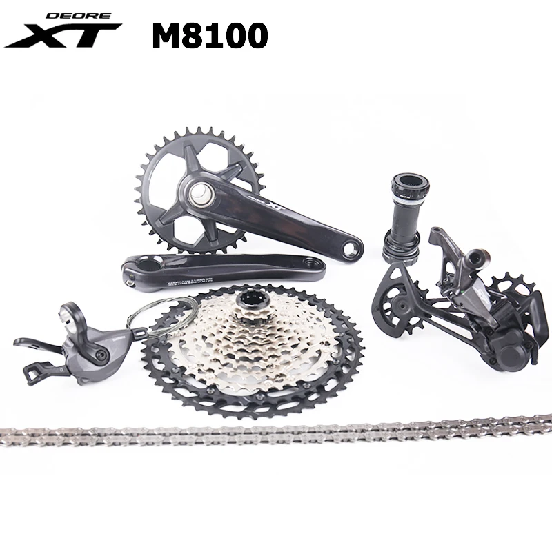 

NEW SHIMANO DEORE XT M8100 MTB Groupset Kit 1x12 12 Speed Trigger Shifter Lever Derailleur Cassette Chain Crankset Chainwheel