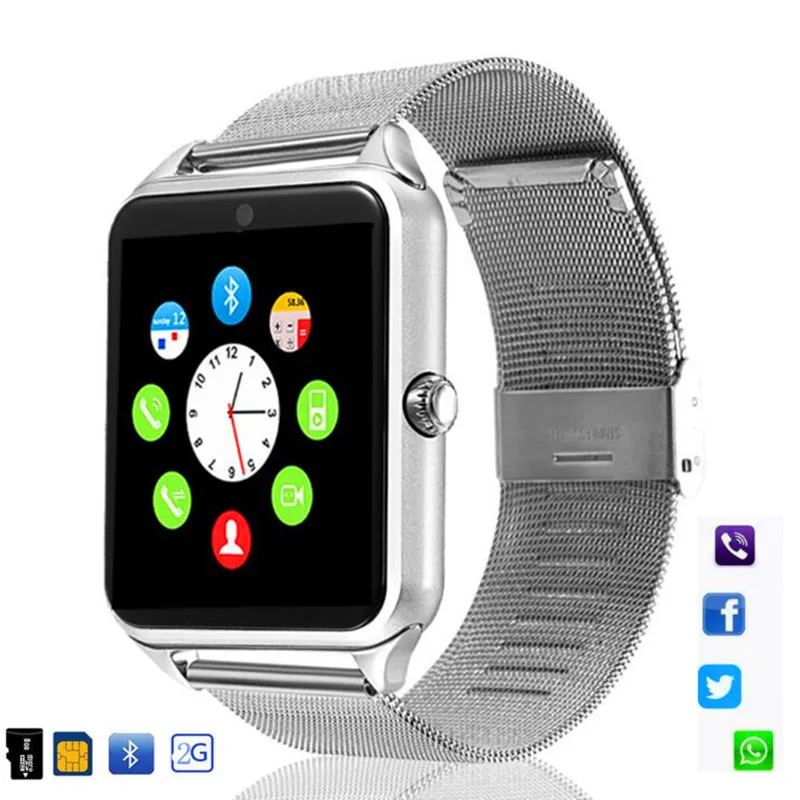 

Z60 Smart Watch GT08 Plus Metal Strap Bluetooth Wrist Smartwatch Support Sim TF Card Android&IOS Multi-languages PK S8 V8 Y1 X7D