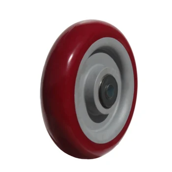

5inch caster solid Polyurethane tire trolley wheel bearing caster universal mute Industrial small carts medical bed wheel
