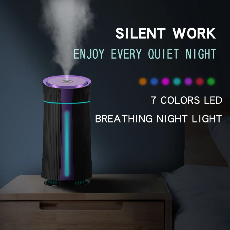 Neue 1100ML Luftbefeuchter Ultraschall USB Diffusor Aroma Ätherisches Öl 7 Farbe nachtlicht Kühlen Nebel Purifier Humidificador geschenk