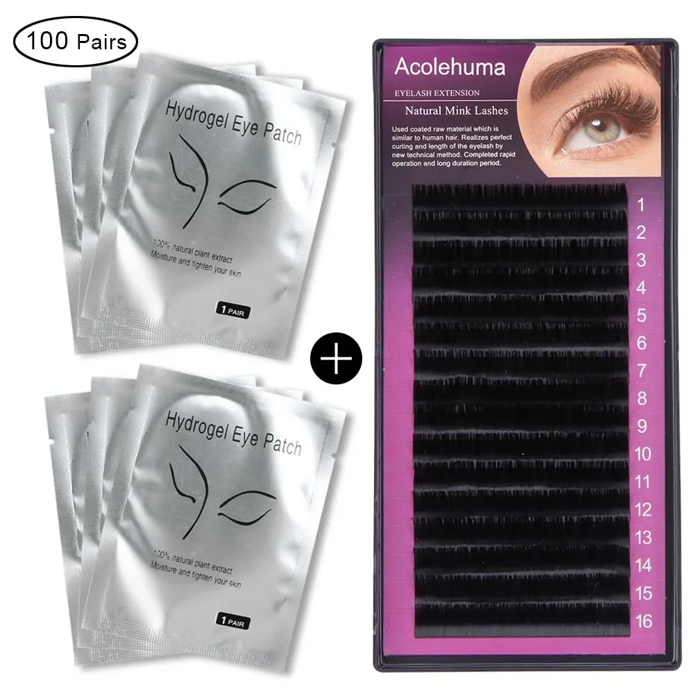 

Eyelash Extensions CDCCDD Curl 100Pcs Eye Patch For Eyelash Extensions False Mink Grafting Individual Volume Lashes Makeup Cils