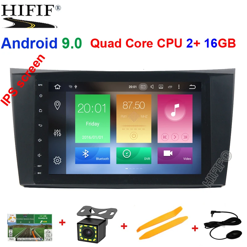 Автомобильный GPS-навигатор экран 8 дюймов IPS 2 ГБ 16 Android 9 0 для Mercedes W211 W219 W463 CLS350 CLS500