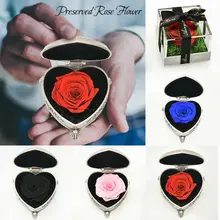 Сохраненная свежая Роза красота и чудовище вечный цветок шкатулка АНГЕЛ покрытие Свадебные Валентина Подарки для нее дропшиппинг