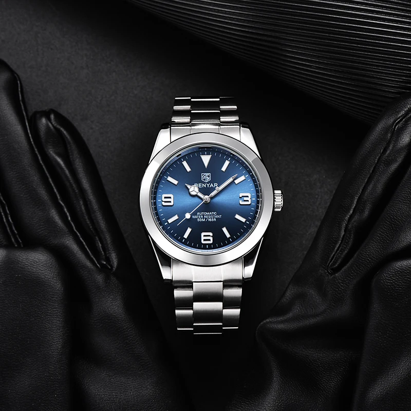 BENYAR New Stainless Steel Automatic Men Watches Top Brand Waterproof Luxury Men Mechanical Wristwatch Relogio Masculino