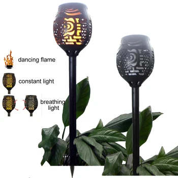 

Promotion off30 Solar 96LEDs Lawn Dancing flame Torch Lights radar 3 working mode New 1 or 2 Pcs 96 LED Wate Landscape Garden L