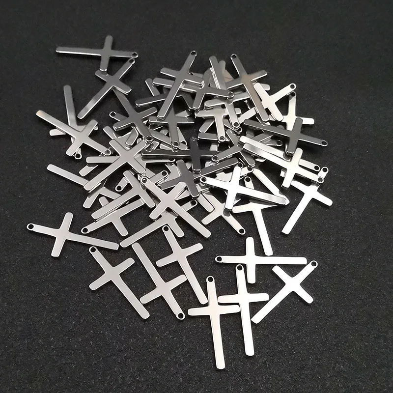 10 pcs Crosses Stainless Steel Material Necklace Pants Pendant Accessories Jewelry DIY Making Components Factory Wholesale Price | Украшения