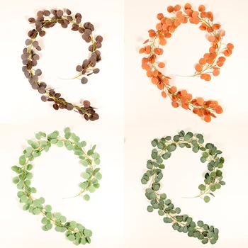 

Artificial Greenery Garland Plants Home Garden Rattan Eucalyptus Vine Plants Wedding Part Wreath Fake Plants