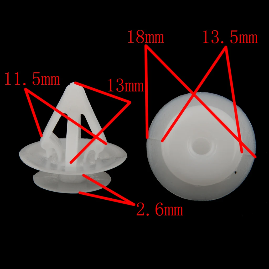 Pack Of 20 Car Door Buckle  Sheeting/Interior Panels Snaps For Mazda White