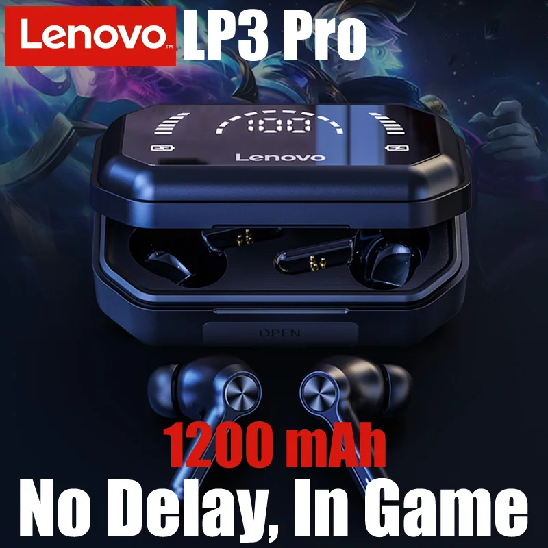 Original Lenovo LP3 Pro TWS Bluetooth Earphone Stereo IPX5 Waterproof Earbuds Wireless Can Charge Phone with Mic Gaming Headset |