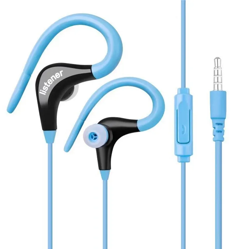 

3.5mm Wireless Sport Headphone Stereo Bass Earphone Running Earphones With Mic Ear Hook Headset for Xiaomi