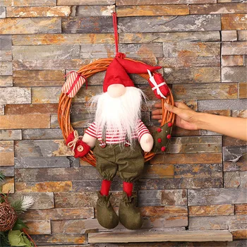 

Christmas Decoration for Tree Christmas Wreath Wall Door Hanging Pendant Christmas Garland Xmas Festival Decor Supplies Ornament