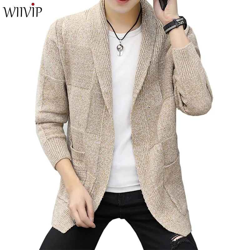 

2019 autumn new men's jacket men's brand design cardigan knit sweater trend men clothing casual yw574