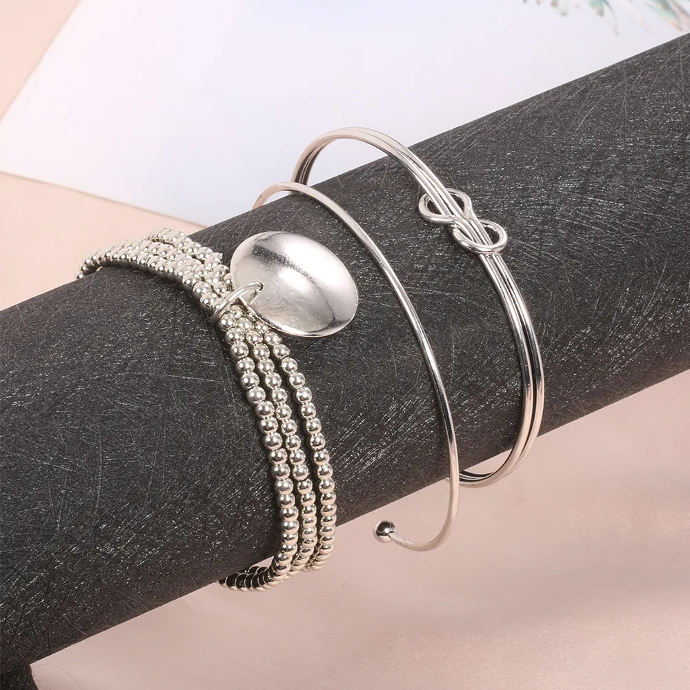ZG трендовые серебряные богемные геометрические браслеты Набор браслетов винтажные Многослойные амулет, ручной браслет для женщин модные ювелирные изделия