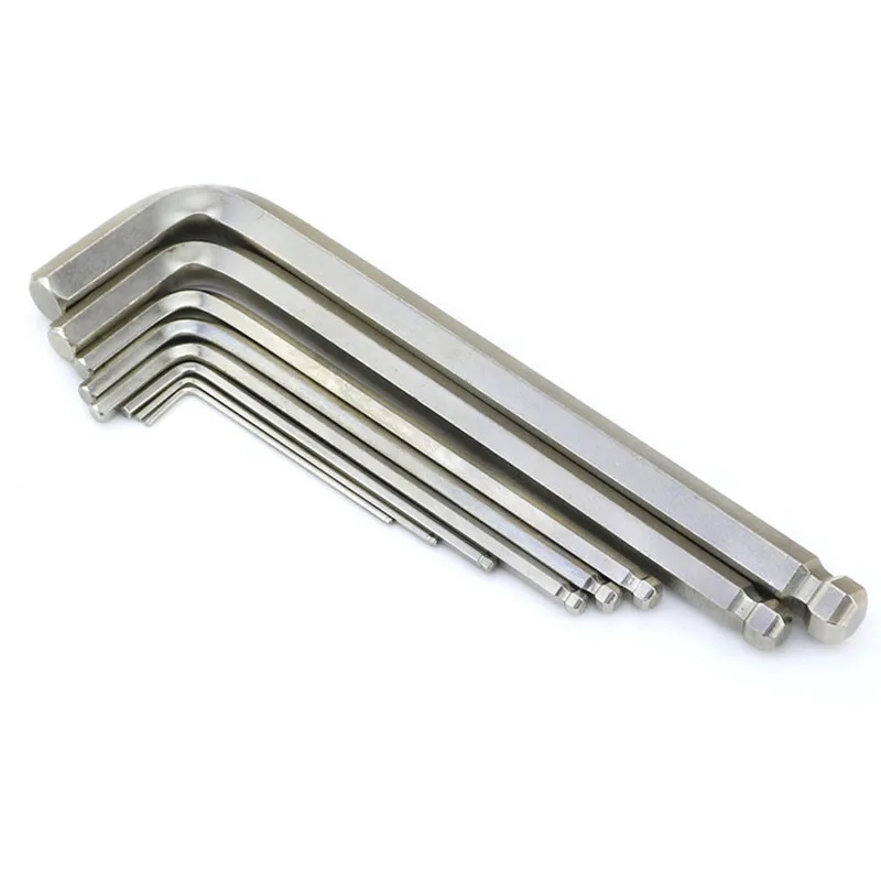 English hexagon socket wrench hexagon spoon Double-End L Type Screwdriver tool Allen key 1/16 5/16 3/32 1/8 5/32 3/16 7/32 1/4 screwdriver set wrench socket set