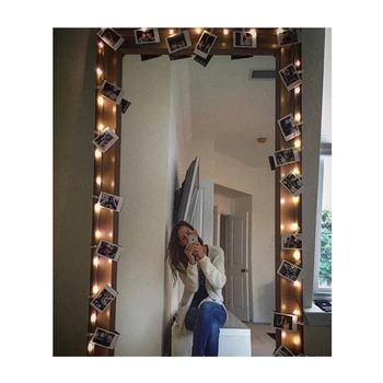 

1.2M 10 LED Card Picture Photo Clips Pegs Bright String Light Lamp Indoor Gifts 28TC