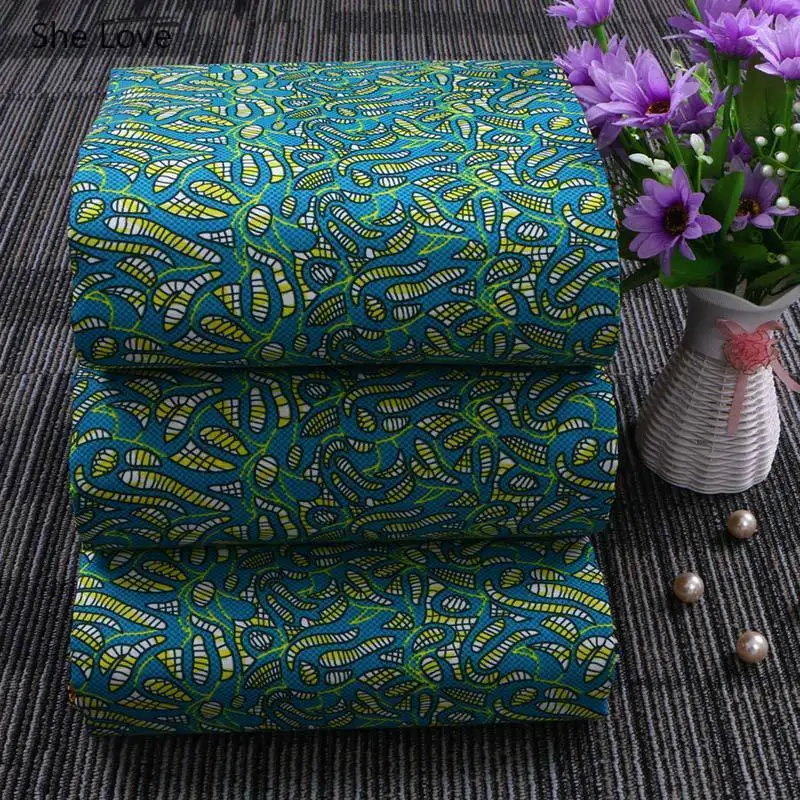 She Love 1 ярд африканская Анкара настоящая восковая печать ткани высокого качества полиэстер нигерийская ткань Tissus