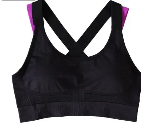 Sports Bra Full Cup Breathable Top Shockproof Cross Back Push Up Workout Bra For women Gym Running Jogging Yoga Fitness Bra
