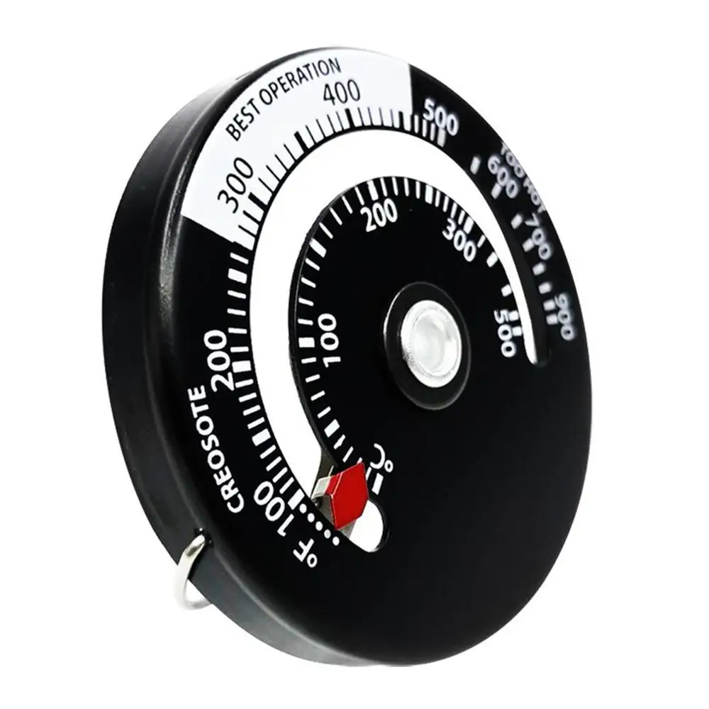 Magnetic Wood Stove Thermometer Home Fireplace Fan Stove Thermometer with Probe Household Sensitivity Barbecue Oven Tools
