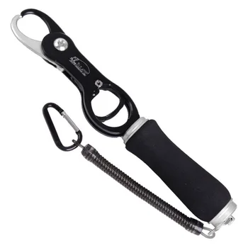

1PC Control Fish Lips Grip Fishing Lures Grabber Plier with Weight Scale Ruler Bracket Fixing Device Facing Tool Stainless Steel