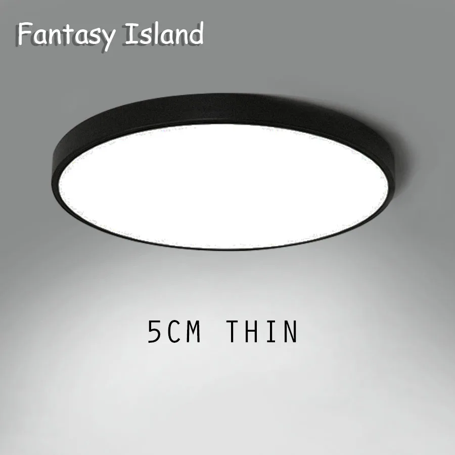 

LED Ceiling Light Ultra-thin 5CM LED Mordern Simple Lamp Black White Round For Living Room Bedroom Foyer Dinning Room