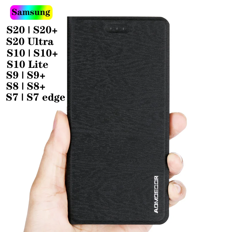 Кожаный чехол с откидной крышкой для Samsung Galaxy S10 S20 Ultra S10e Lite S9 S8 Plus S7 Edge роскошные