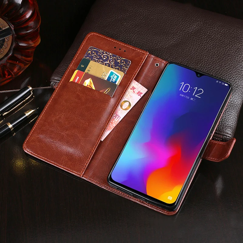 Чехол книжка для Lenovo K10 Note кошелек деловой кожаный чехол телефона с отделением