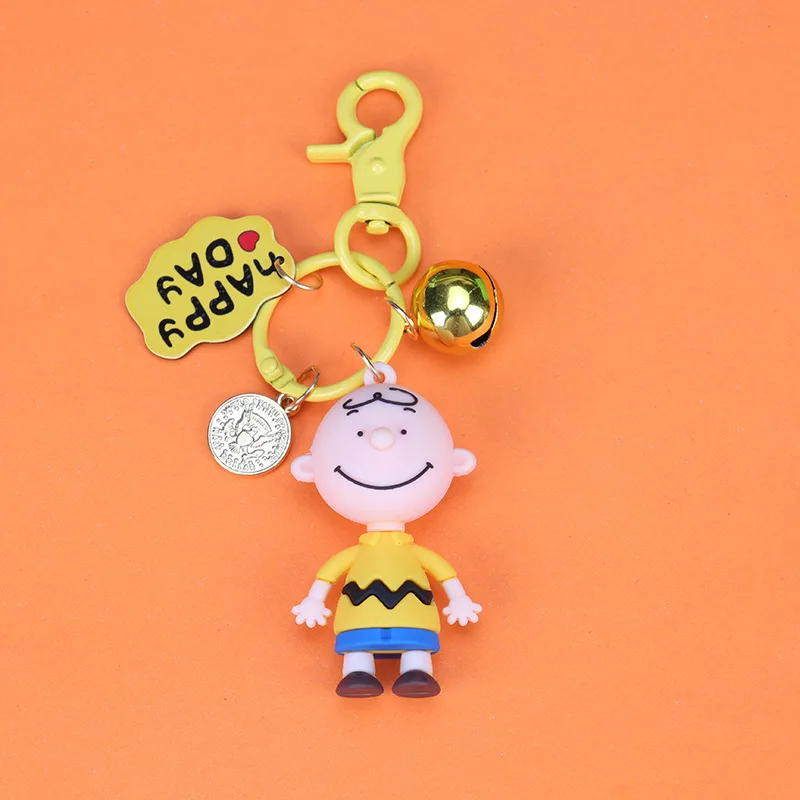 

2019 New INS Cute Cartoon Charlie Brown Key Chain For Ladies Creative Car Bag Charms Accessories Anime Keychain Boyfriend Gifts