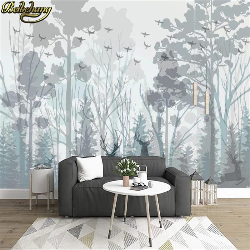 beibehang custom Forest elk Murals wallpaper Photo wall paper for Living Room papel de parede para quarto papier peint