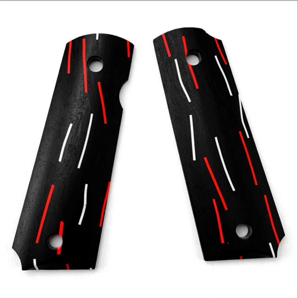 

Tactical 1Pair Damascus Pattern Professional G10 Hand Grips Patch Material Non-slip Handles scales Slabs blanks For 1911 Models