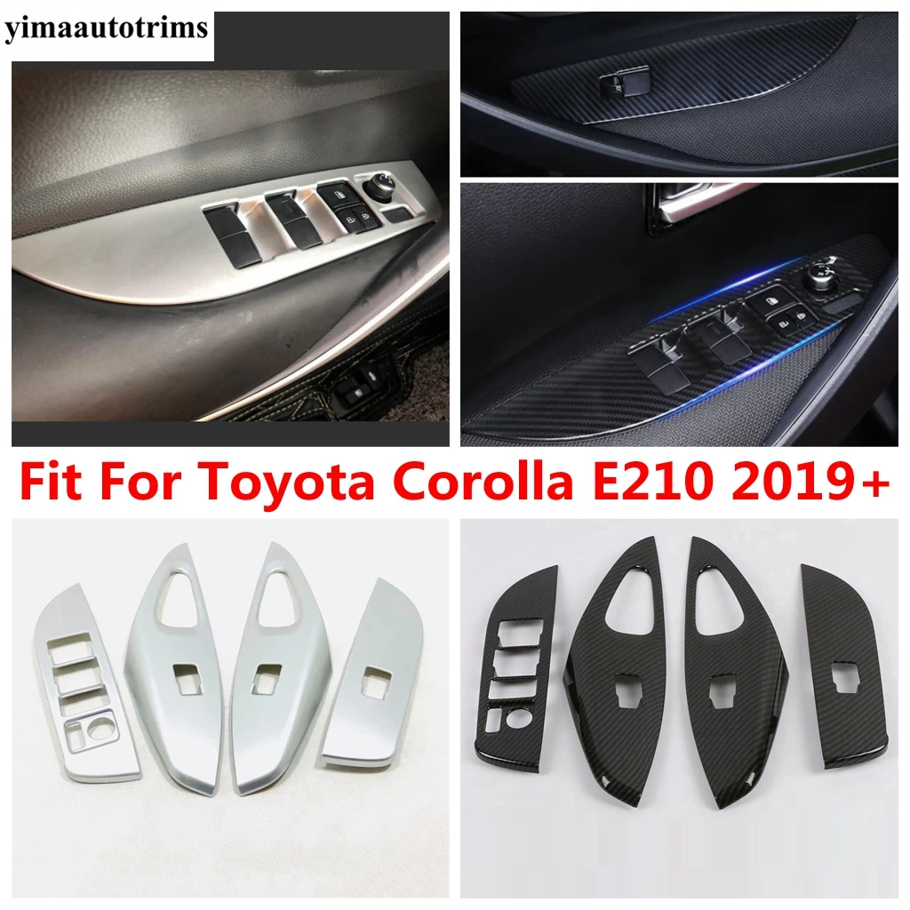 

Для Toyota Corolla E210 2019-2023, автомобильная дверная ручка, кнопка стеклоподъемника, панель, комплект крышек, отделка ABS, матовые/Углеродные волокна, ...
