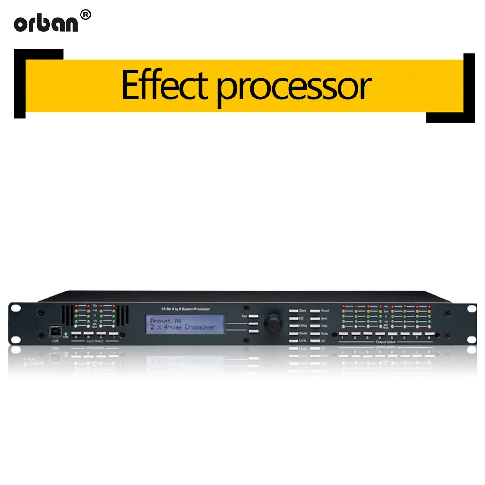 

4.8SP DSP480 professional audio processor effects 4 in 8 out processing