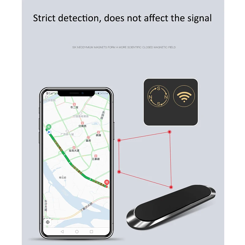 Мини в форме полосы магнитный автомобильный держатель для телефона Подставка для iPhone для samsung для Xiaomi настенный металлический магнит gps автомобильный держатель приборной панели