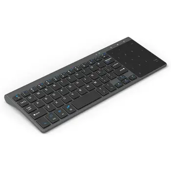 

Ultrathin Wireless Keyboard 2.4GHz USB Receiver 59 Keys Keyboard with Touch Numeric Pad for PC Computer