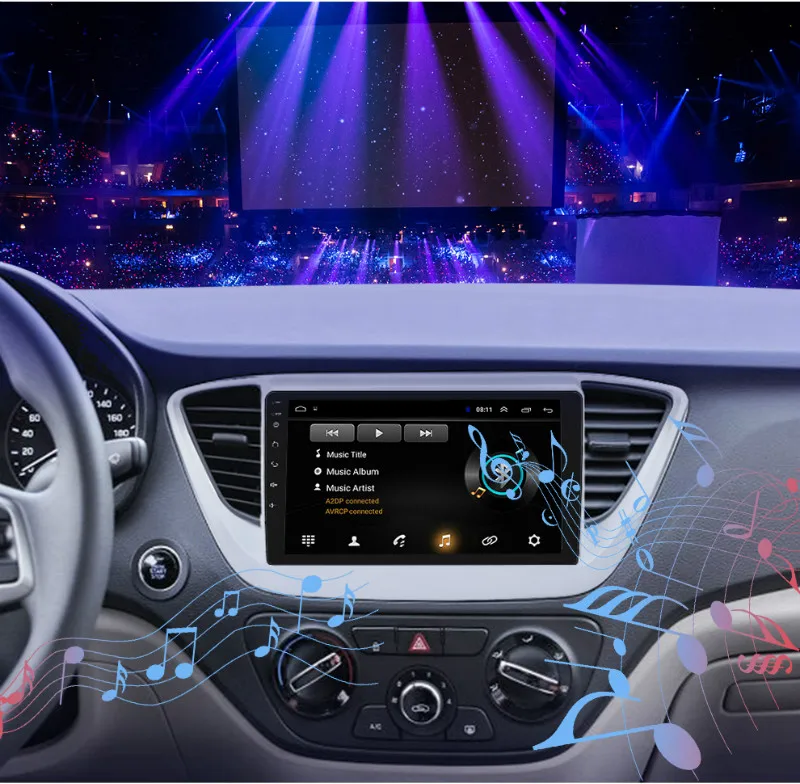 Автомагнитола Essgoo 2 din Android для hyundai Verna- Автомагнитола Центральная мультимидия видеоплеер Авто Стерео gps навигация